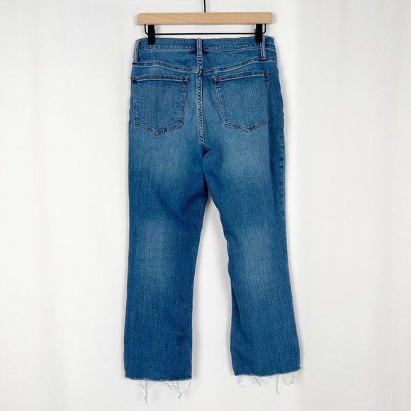 Blogger Favorite Madewell Cali Demi-Boot Jeans Fleetwood Wash Raw-Hem Cropped 28 - Picture 11 of 16